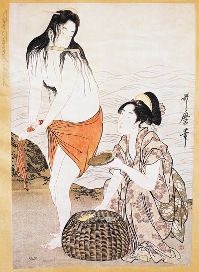 喜多川歌麿（1753-1806）の浮世絵、木版画、日本文明、江戸時代。 作： Kitagawa Utamaro