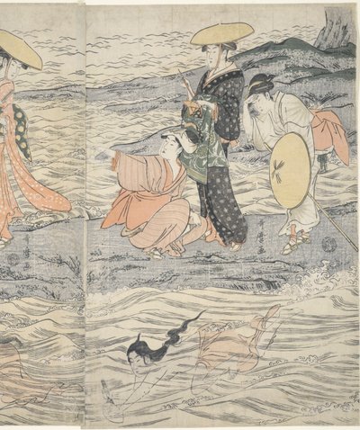 江の島のアワビ貝 作： Kitagawa Utamaro
