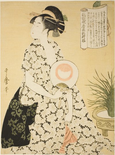 Beauty Wearing a Summer Kimono, from the series “New Patterns of Brocade Woven in Utamaro Style" ("Nishiki-ori Utamaro-gata-shinmoyo")   1283163   ja       japanese Successfully Translated  Original: Navire torpilleur russe Grand Duc Constantin detruisant  作： Kitagawa Utamaro