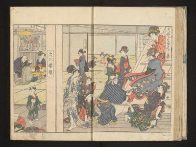 休みの日はブラインドマンごっこ 作： Kitagawa Utamaro