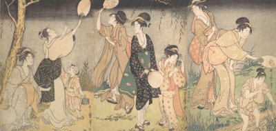 蛍狩り 蛍狩（1796-97年頃）。 作： Kitagawa Utamaro