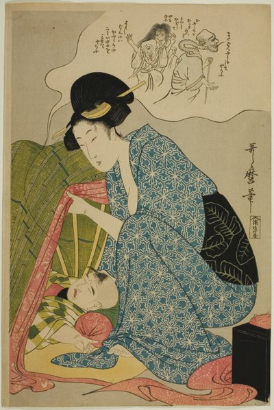 子供の幽霊の悪夢 作： Kitagawa Utamaro