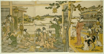 宴会での中国の美しさ 作： Kitagawa Utamaro
