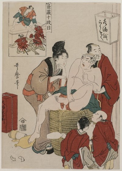 忠臣蔵 忠誠の蔵 第十幕 作： Kitagawa Utamaro