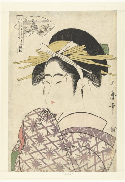 花魁と井手多摩川 六多摩川（連載タイトル） 作： Kitagawa Utamaro