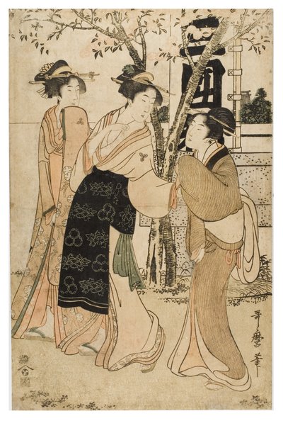 三囲神社の宝物展示 作： Kitagawa Utamaro