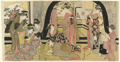 賞品の抽選（ほうびき） 作： Kitagawa Utamaro