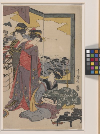 恵比寿まつり（色木版画） 作： Kitagawa Utamaro