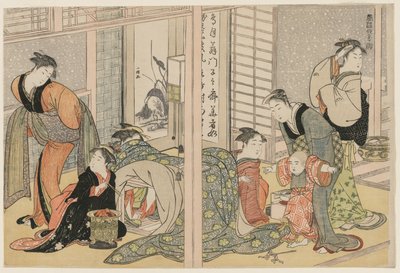 四季の優雅な快楽c。 1782年。 作： Kitagawa Utamaro