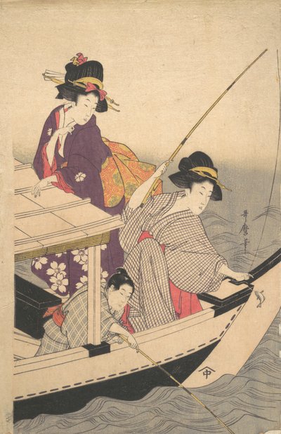 釣り 18世紀後半 作： Kitagawa Utamaro