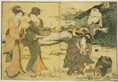 春のハーブを集めて 絵本『絵本 四季の花』vol. 1 作： Kitagawa Utamaro