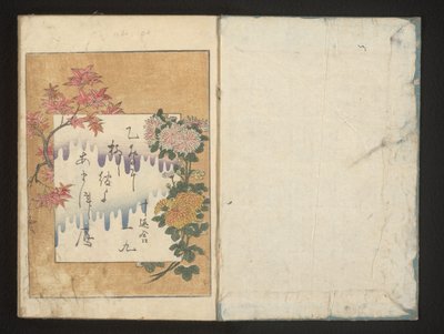 秋の花の詩 作： Kitagawa Utamaro