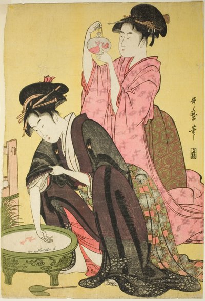 金魚 作： Kitagawa Utamaro