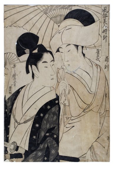 te series Customs of Beauty by the Hour の Hour of the Cock 作： Kitagawa Utamaro