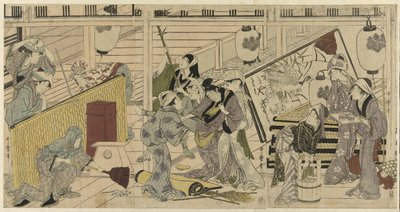 新年に向けての大掃除 作： Kitagawa Utamaro