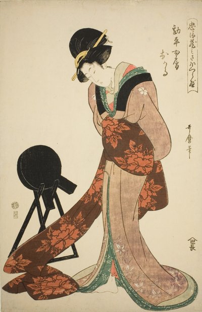 寛平の妻おかる 作： Kitagawa Utamaro