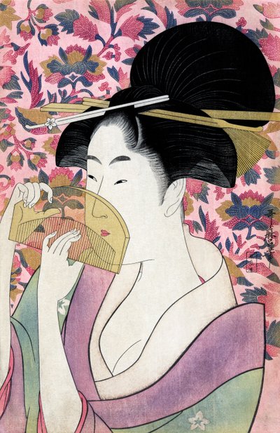 喜多川歌麿の「櫛（くし）」。 作： Kitagawa Utamaro