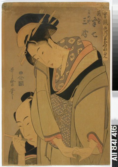 愛し合う男女 作： Kitagawa Utamaro