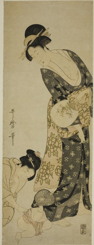 お母さんと子供 作： Kitagawa Utamaro