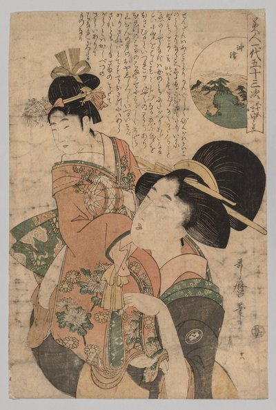 美人五十三次 中津 作： Kitagawa Utamaro