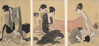 針仕事 作： Kitagawa Utamaro