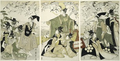 パロｄｙ おｆ 源 の 頼朝 レェア新ｇ ｃラネｓ あｔ 由比ヶ浜 作： Kitagawa Utamaro