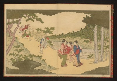 花見の帰りの人々 作： Kitagawa Utamaro