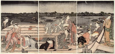 隅田川遊覧船 作： Kitagawa Utamaro