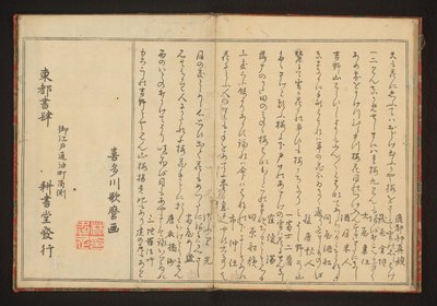 詩 作： Kitagawa Utamaro