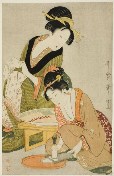 食事の準備 作： Kitagawa Utamaro
