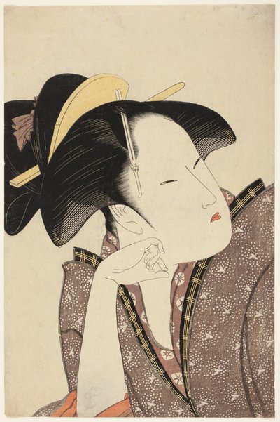 リフレクティブ・ラブ、シリーズ「歌仙恋の部（モノ想恋）」より 作： Kitagawa Utamaro