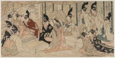 1790年代後半の劇「忠臣の宝庫忠臣蔵」からの抜粋。 作： Kitagawa Utamaro