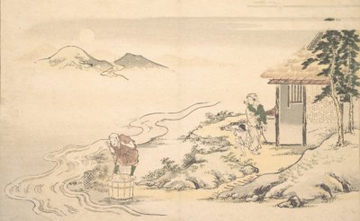 1789年8月、イモの収穫時の満月の様子。 作： Kitagawa Utamaro