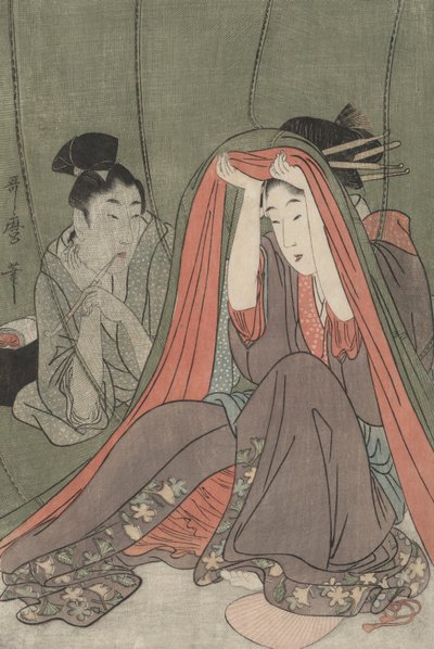 蚊帳 作： Kitagawa Utamaro