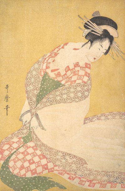 1795年頃の「アウターローブ」。 作： Kitagawa Utamaro