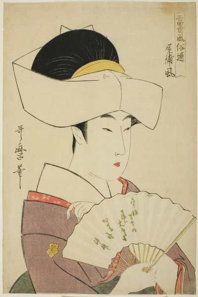 『当代風俗通』シリーズより『屋敷風』 作： Kitagawa Utamaro