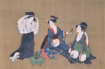 3人の美女、1790年頃 作： Kitagawa Utamaro