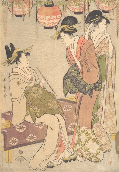 三人の宮廷人 18世紀後半～19世紀前半 作： Kitagawa Utamaro