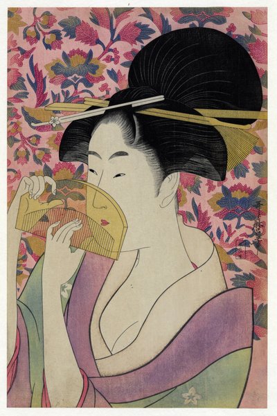 透明な櫛 par 歌麿・喜多川（1753-1806 作： Kitagawa Utamaro