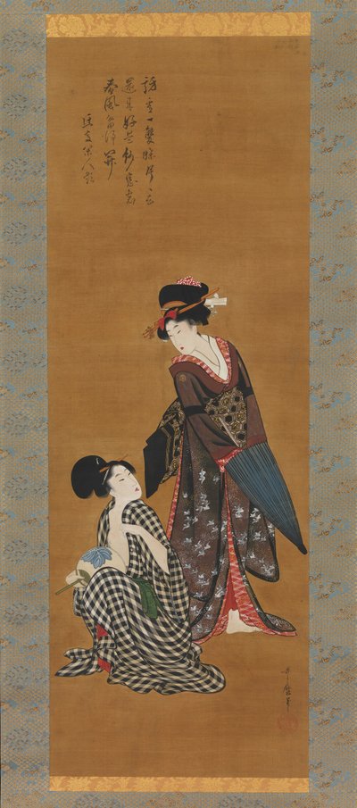 二人の美女」 1801年から4年頃 作： Kitagawa Utamaro