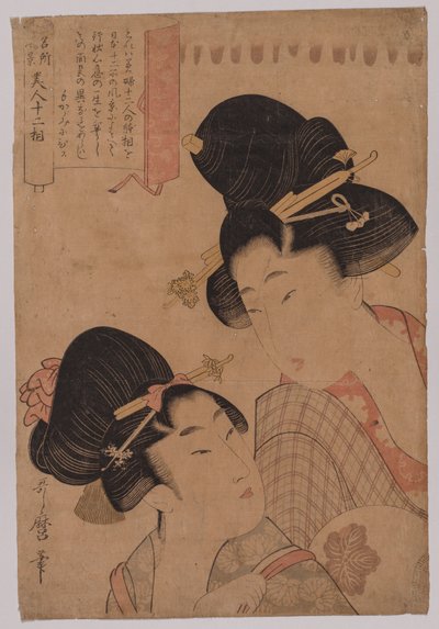 二人の娼婦 作： Kitagawa Utamaro