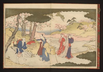 京都で花見する二人の女性 作： Kitagawa Utamaro