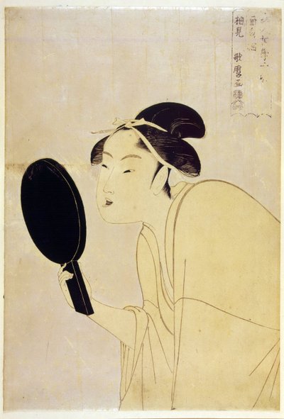 歌麿、喜多川（1753-1806）、1792年頃 - カラー木版、37,1x24,1 - 個人蔵 作： Kitagawa Utamaro