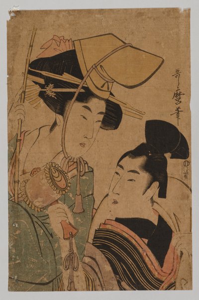 幸運を表す女性 作： Kitagawa Utamaro
