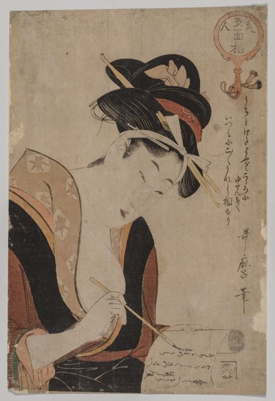 書く女性 作： Kitagawa Utamaro