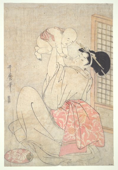 女性と赤ちゃん 作： Kitagawa Utamaro