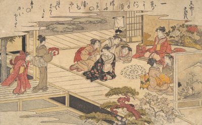 貝殻でゲームをする女性たち 1790年 作： Kitagawa Utamaro