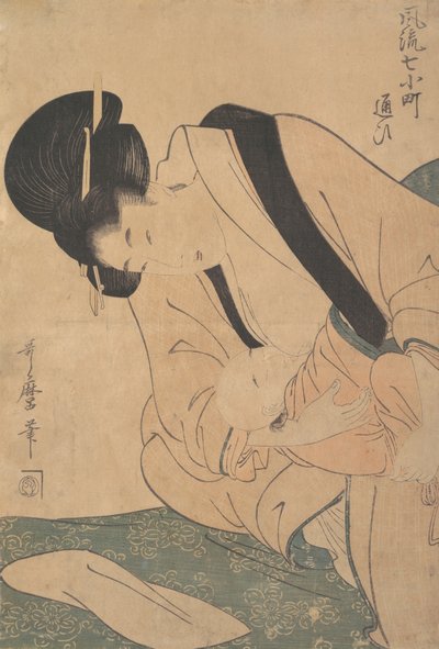 赤ちゃんをあやす若い母親 18世紀後半～19世紀前半 作： Kitagawa Utamaro