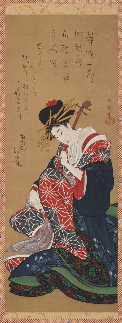 三味線奏者 江戸時代 18世紀後半～19世紀前半 作： Kitagawa Utamaro II