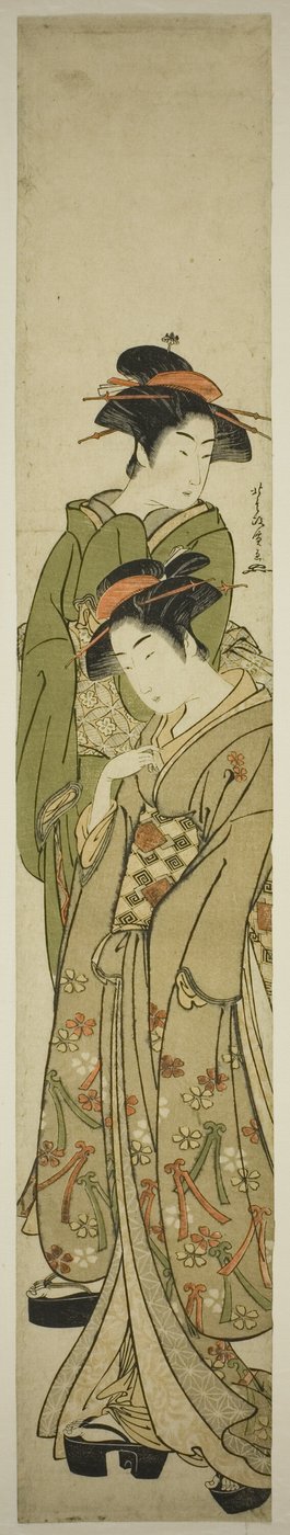 散歩する二人の女性 作： Kitao Masanobu